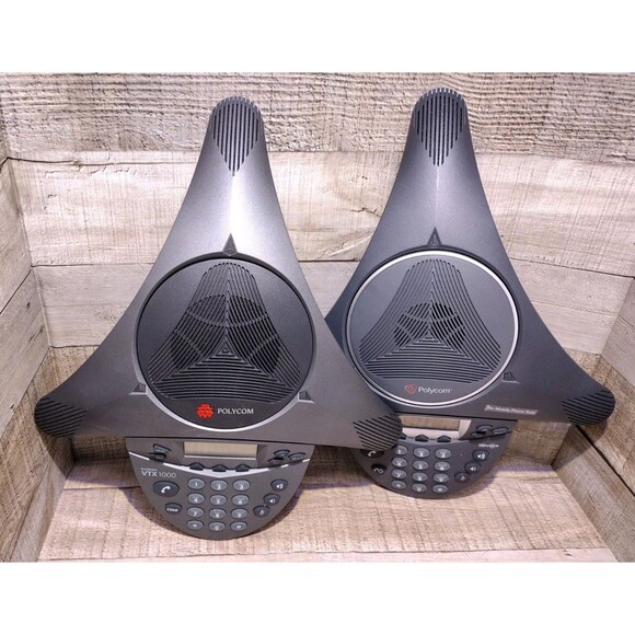 Lot Of Polycom Vtx Phone SoundStation, Vtx, Subwoofer, Remote Microphone, Cables - Picture 2 of 16